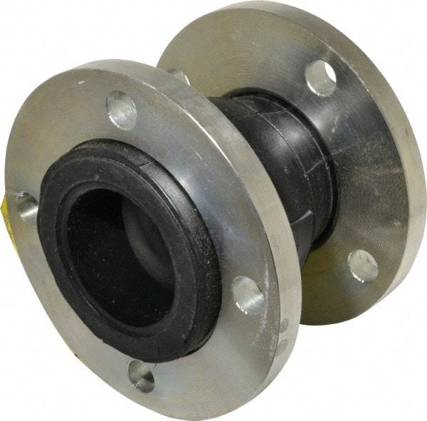 Unisource Mfg. - 3" Pipe, Neoprene Single Arch Pipe Expansion Joint - 6" Long, 3/8" Extension, 1/2" Compression, 225 Max psi, Flanged - Americas Industrial Supply