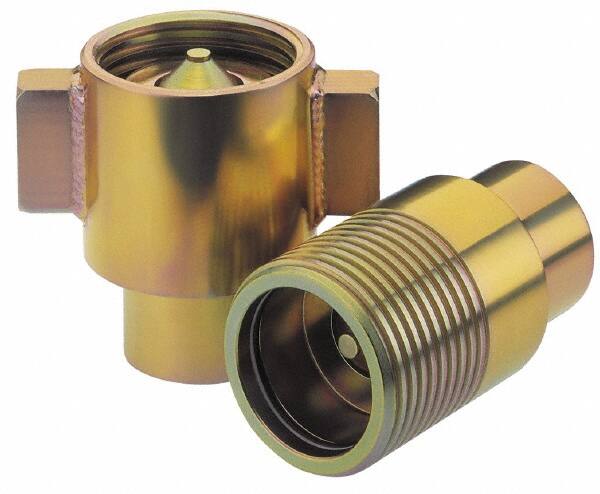 Parker - 1-1/2 Inch NPT Steel Hydraulic Hose Valved Nipple - Americas Industrial Supply