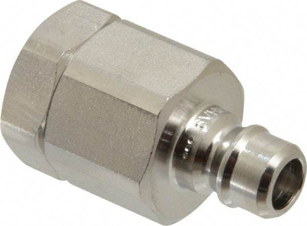 Parker - 1/4 Thread Stainless Steel Hydraulic Hose Valved Coupler - 5,000 psi, 8 GPM - Americas Industrial Supply