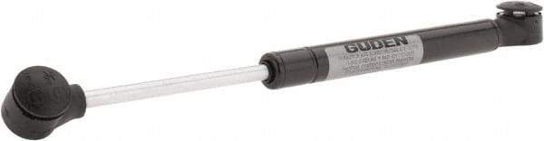 Value Collection - 0.24" Rod Diam, 0.59" Tube Diam, 100 Lb Capacity, Fixed Force Gas Spring - 9.6" Extended Length, 3.15" Stroke Length, Plastic Ball Socket, Black Nitride Piston - Americas Industrial Supply