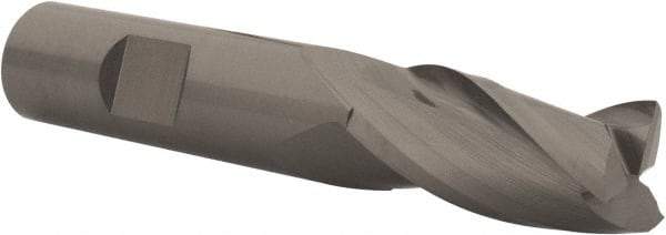 RobbJack - 5/8", 1-1/4" LOC, 5/8" Shank Diam, 3-1/2" OAL, 3 Flute, Solid Carbide Square End Mill - Single End, Uncoated, Spiral Flute, 30° Helix, Centercutting, Right Hand Cut, Right Hand Flute, Series NR-303 - Americas Industrial Supply