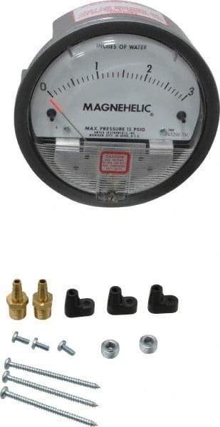 Dwyer - 15 Max psi, 2% Accuracy, NPT Thread Air Filter Kit - 1/8 Inch Thread, 3 Inch Water Column, 140°F Max - Americas Industrial Supply