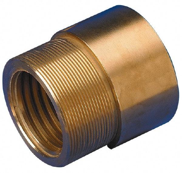 Keystone Threaded Products - 3.38" Long, 3.06" High, 1.56" Thread Length, Bronze, Left Hand, Round, Precision Acme Nut - 3.137-12 Thread Size, 2C Class of Fit - Americas Industrial Supply