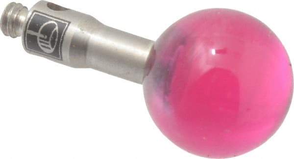 Renishaw - 0.315 Inch Ball Diameter, Stainless Steel Stem, M2 Thread, Ruby Point Ball Tip CMM Stylus - 0.4331 Inch Working Length, 0.0984 Inch Stem Diameter, 0.3937 Inch Overall Length - Americas Industrial Supply