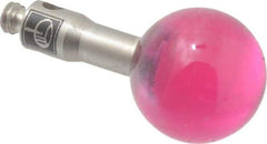 Renishaw - 0.315 Inch Ball Diameter, Stainless Steel Stem, M2 Thread, Ruby Point Ball Tip CMM Stylus - 0.4331 Inch Working Length, 0.0984 Inch Stem Diameter, 0.3937 Inch Overall Length - Americas Industrial Supply
