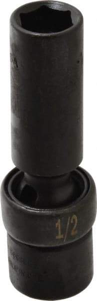 SK - 3/8" Drive 1/2" Deep Universal Impact Socket - 6 Points, 3-9/64" OAL - Americas Industrial Supply