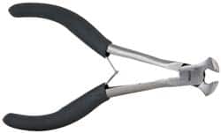 Value Collection - 5-1/2" OAL, End Cutting Pliers - 1/2" Jaw Length x 9/16" Jaw Width, Plastic Coated Handle - Americas Industrial Supply