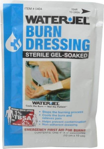 North - 4" Long x 4" Wide, General Purpose Gel Soaked Burn Dressing - White, Nonwoven Bandage - Americas Industrial Supply
