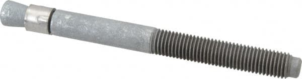 Value Collection - 3/4" Diam, 3/4" Drill, 8-1/2" OAL, 1-1/4" Min Embedment Wedge Expansion Concrete Anchor - Grade 5 Steel, Galvanized Finish, Hex Nut Head, Hex Drive, 4" Thread Length - Americas Industrial Supply