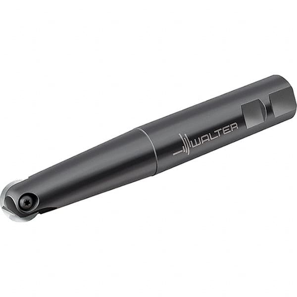 Walter - 10mm Cut Diam, 5mm Max Depth of Cut, 12mm Shank Diam, 150mm OAL, Indexable Ball Nose End Mill - 13,800 Max RPM - Americas Industrial Supply