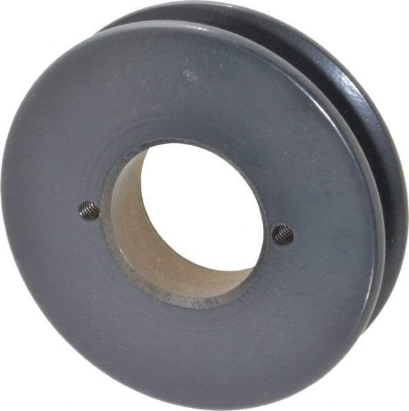 Browning - 1 Groove, 3/8 to 1-1/2 Bore Diam, 3.95" Outside Diam, QD Bushed V Belt Sheave - 3.2 A Diam Belt Pitch - Americas Industrial Supply