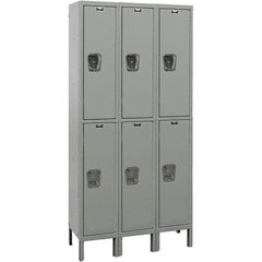 Hallowell - 6 Door, 2 Tier, Premium Wardrobe Lockers - Americas Industrial Supply