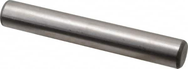 Made in USA - 3/4" Diam x 5" Pin Length Grade 8 Alloy Steel Standard Dowel Pin - Bright Finish, C 47-58 & C 60 (Surface) Hardness, 132,400 Lb (Double Shear), 66,200 Lb (Single Shear) Breaking Strength, 1 Beveled & 1 Rounded End - Americas Industrial Supply