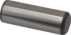 Made in USA - 7/8" Diam x 2-1/2" Pin Length Grade 8 Alloy Steel Standard Dowel Pin - Bright Finish, C 47-58 & C 60 (Surface) Hardness, 180,400 Lb (Double Shear), 90,200 Lb (Single Shear) Breaking Strength, 1 Beveled & 1 Rounded End - Americas Industrial Supply