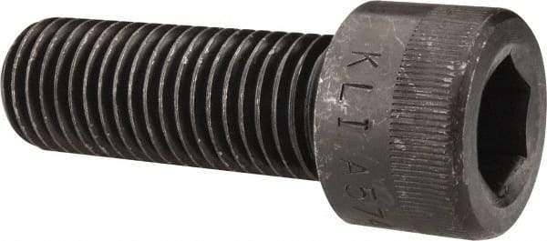 Made in USA - 1-8 UNC Hex Socket Drive, Socket Cap Screw - Alloy Steel, Black Oxide Finish, Fully Threaded, 2-3/4" Length Under Head - Americas Industrial Supply