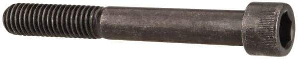 Made in USA - 7/16-14 UNC Hex Socket Drive, Socket Cap Screw - Alloy Steel, Black Oxide Finish, Partially Threaded, 3-1/2" Length Under Head - Americas Industrial Supply