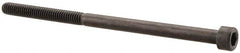 Made in USA - #8-32 UNC Hex Socket Drive, Socket Cap Screw - Alloy Steel, Black Oxide Finish, Partially Threaded, 3" Length Under Head - Americas Industrial Supply