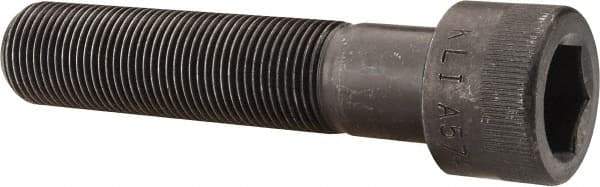 Made in USA - 7/8-14 UNF Hex Socket Drive, Socket Cap Screw - Alloy Steel, Black Oxide Finish, Partially Threaded, 4" Length Under Head - Americas Industrial Supply