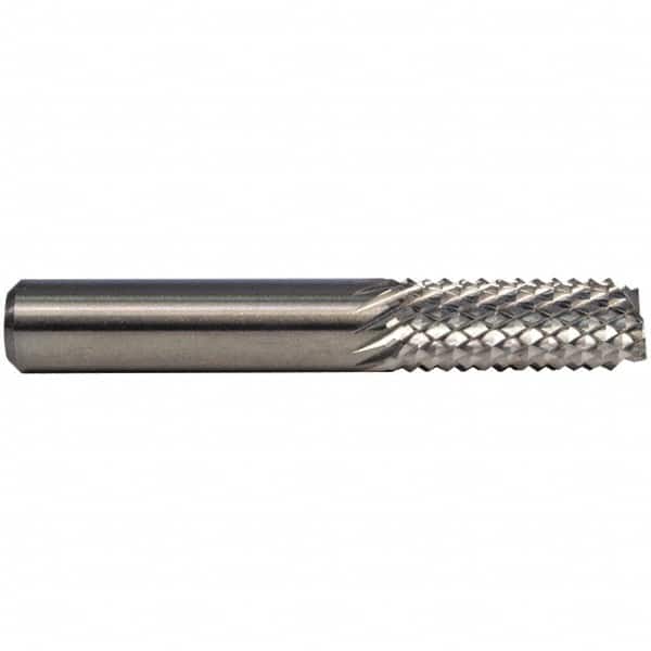 M.A. Ford - 1/8" Diam, 1/2" LOC, End Mill End, Solid Carbide Diamond Pattern Router Bit - Right Hand Cut, 1-1/2" OAL, 1/8" Shank Diam, Use on Phenolic Epoxy, Non-Ferrous Materials, Abrasive Materials - Americas Industrial Supply
