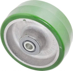 Albion - 5 Inch Diameter x 2 Inch Wide, Polyurethane Caster Wheel - 1,050 Lb. Capacity, 2-7/16 Inch Hub Length, 1/2 Inch Axle Diameter, Roller Bearing - Americas Industrial Supply