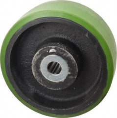 Albion - 8 Inch Diameter x 3 Inch Wide, Polyurethane Caster Wheel - 2,520 Lb. Capacity, 3-1/4 Inch Hub Length, 1 Inch Axle Diameter, Roller Bearing - Americas Industrial Supply