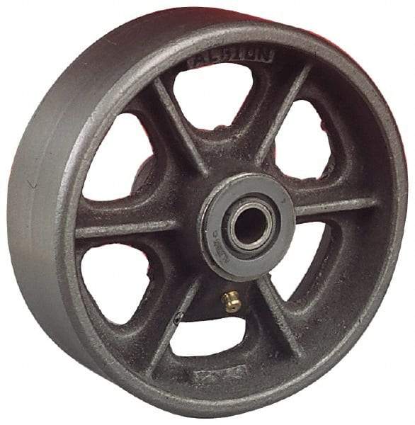 Albion - 6 Inch Diameter x 1-1/2 Inch Wide, Cast Iron Caster Wheel - 800 Lb. Capacity, 1-5/8 Inch Hub Length, 1/2 Inch Axle Diameter, Roller Bearing - Americas Industrial Supply