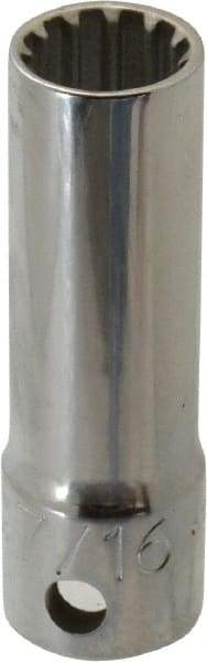 Proto - 3/8" Drive, 7/16" Socket, Spline Socket - 12 Points, 2-1/8" OAL - Americas Industrial Supply