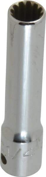 Proto - 1/4" Drive, 1/4" Socket, Spline Socket - 12 Points, 2" OAL - Americas Industrial Supply