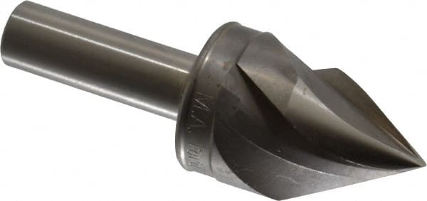M.A. Ford - 1-1/8" Head Diam, 1/2" Shank Diam, 3 Flute 60° High Speed Steel Countersink - Americas Industrial Supply