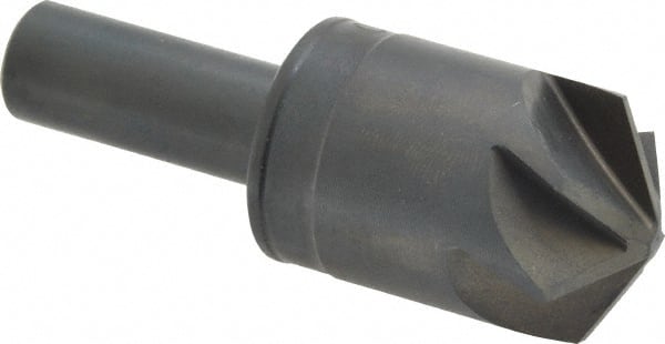 M.A. Ford - 1" Head Diam, 1/2" Shank Diam, 6 Flute 120° High Speed Steel Countersink - Americas Industrial Supply