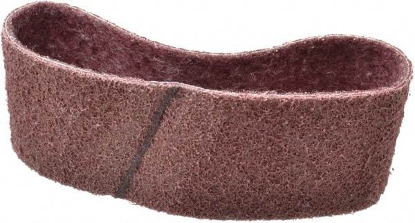 Brite Star - 3" Wide x 21" OAL, Aluminum Oxide Abrasive Belt - Aluminum Oxide, Medium, Nonwoven, Series SC-BS - Americas Industrial Supply