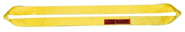Lift-All - 8' Long x 4" Wide, 8,600 Lb Vertical Capacity, 1 Ply, Nylon Web Sling - 6,900 Lb Choker Capacity, Yellow - Americas Industrial Supply