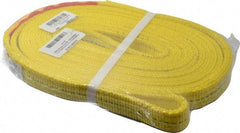 Lift-All - 10' Long x 1" Wide, 4,800 Lb Vertical Capacity, 2 Ply, Nylon Web Sling - 3,800 Lb Choker Capacity, Yellow - Americas Industrial Supply