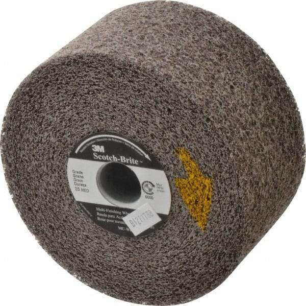 3M - 6" Diam, 3" Face Width, 1" Center Hole, Medium Grade, Silicon Carbide Deburring Wheel - Convolute, Soft Density 2 Grade, 6,000 RPM - Americas Industrial Supply