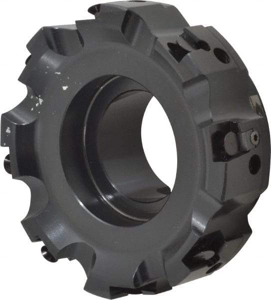 Kennametal - 8 Inserts, 4" Cut Diam, 1-1/2" Arbor Diam, 0.236" Max Depth of Cut, Indexable Square-Shoulder Face Mill - 0/90° Lead Angle, 1-3/4" High, SPHX 1205... Insert Compatibility, Series Fix-Perfect - Americas Industrial Supply