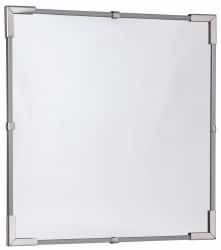 PRO-SAFE - Indoor Rectangular Flat Safety, Traffic & Inspection Mirrors - Acrylic Lens, Hardboard Backing, 12" High - Americas Industrial Supply