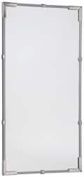 PRO-SAFE - Indoor Rectangular Flat Safety, Traffic & Inspection Mirrors - Acrylic Lens, Hardboard Backing, 12" High - Americas Industrial Supply