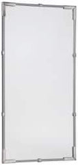 PRO-SAFE - Indoor Rectangular Flat Safety, Traffic & Inspection Mirrors - Acrylic Lens, Hardboard Backing, 12" High - Americas Industrial Supply