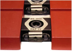 Mitee-Bite - 24,900 Lb Holding Force Single Vise Wedge Clamp - 2.24" Wide x 1.65" Deep x 1.14" High Base, 48 to 52 HRC, 2.24 to 2.6" Jaw Spread, 250 Lb/Ft Torque, 5/8-11 Screw Thread - Americas Industrial Supply