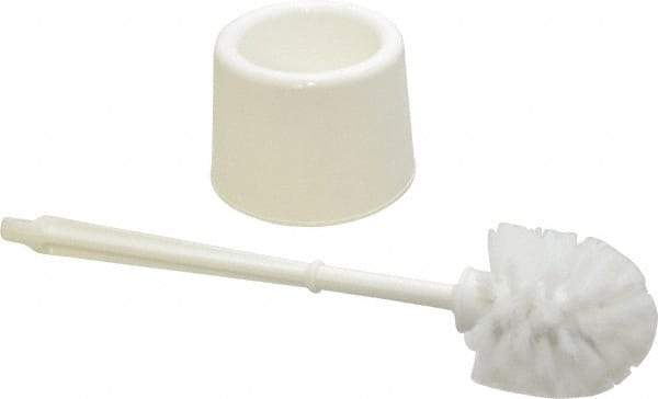 PRO-SOURCE - 17" OAL Toilet Bowl Brush - Polypropylene Bristles, 14-1/2" Plastic Handle, White - Americas Industrial Supply