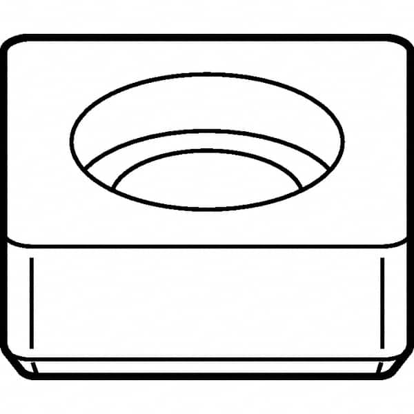 Kennametal - 5.08mm Inscribed Circle, Square Turning Shim for Indexables - 0.188" Thick, SM Shim Style - Americas Industrial Supply