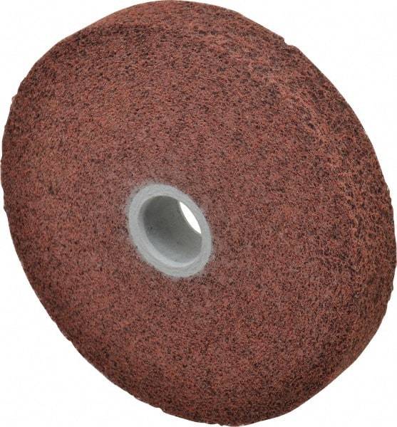3M - 6" Diam, 1" Face Width, 1" Center Hole, Medium Grade, Aluminum Oxide Deburring Wheel - Convolute, Hard Density 6 Grade, 6,000 RPM - Americas Industrial Supply