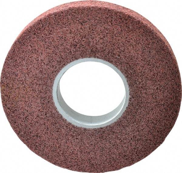 3M - 8" Diam, 1" Face Width, 3" Center Hole, Medium Grade, Aluminum Oxide Deburring Wheel - Convolute, Medium Density 5 Grade, 4,500 RPM - Americas Industrial Supply