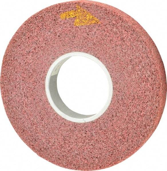3M - 8" Diam, 1" Face Width, 3" Center Hole, Coarse Grade, Aluminum Oxide Deburring Wheel - Convolute, Medium Density 5 Grade, 4,500 RPM - Americas Industrial Supply