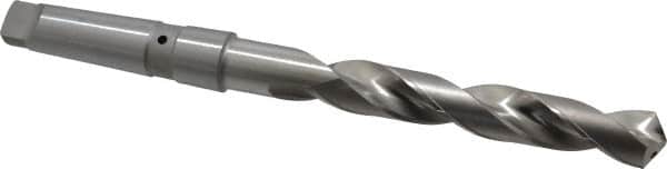 Value Collection - 1-1/16", 4MT 118° Point Cobalt Taper Shank Drill Bit - Bright Finish, 7-1/4" Flute Length, 12-7/8" OAL, Spiral Flute, Through Coolant - Americas Industrial Supply