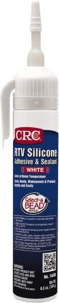 CRC - 8 oz Tube White RTV Silicone Gasket Sealant - -76 to 356°F Operating Temp, 24 hr Full Cure Time - Americas Industrial Supply