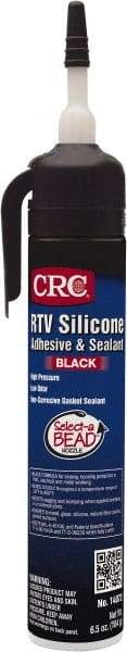 CRC - 8 oz Tube Black RTV Silicone Gasket Sealant - -30 to 450°F Operating Temp, 24 hr Full Cure Time - Americas Industrial Supply