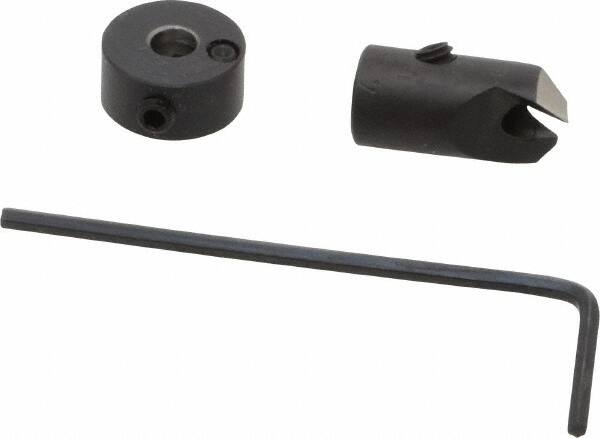 Vernon - 5/16" Cutter Diam, 9/64" Drill Compatibility, 1/4" Collar Thickness, Adjustable Depth Drill Countersink - Americas Industrial Supply