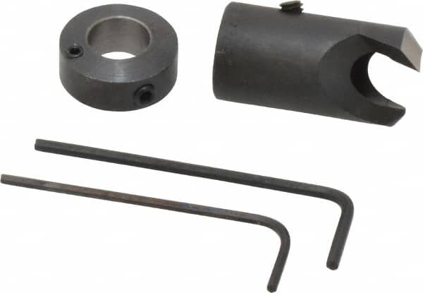 Vernon - 5/8" Cutter Diam, 25/64" Drill Compatibility, 5/16" Collar Thickness, Adjustable Depth Drill Countersink - Americas Industrial Supply