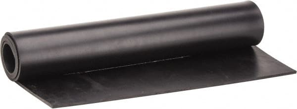 Made in USA - 24" Long, 12" Wide, 1/2" Thick, Buna-N Rubber Foam Sheet - 45 to 55 Durometer, Black, -40 to 212°F, 1,500 psi Tensile Strength, Stock Length - Americas Industrial Supply